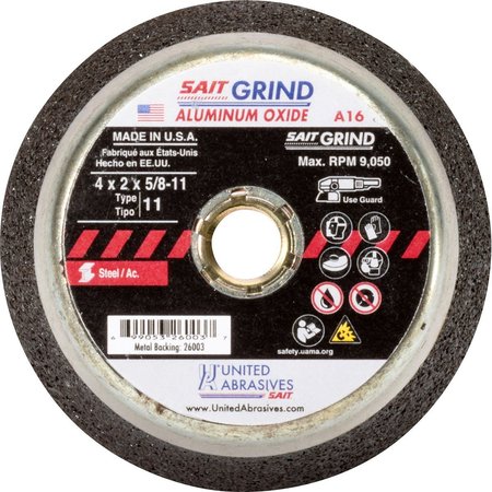 United Abrasives/Sait Cup Wheel4x2x5811A16PK12 26000